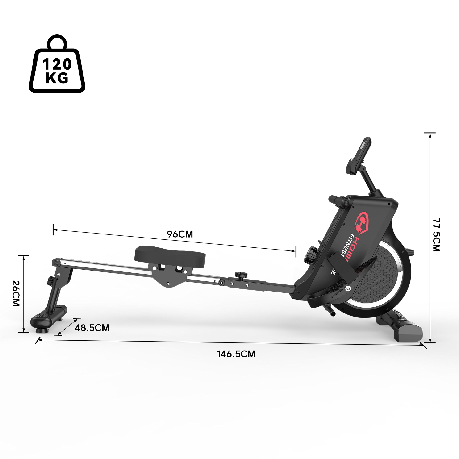 Rowing Machines for Home Gym Rowing Machine with 16 Levels of Adjustable Resistance Durable Slide Rail Magnetic Rower Machine
