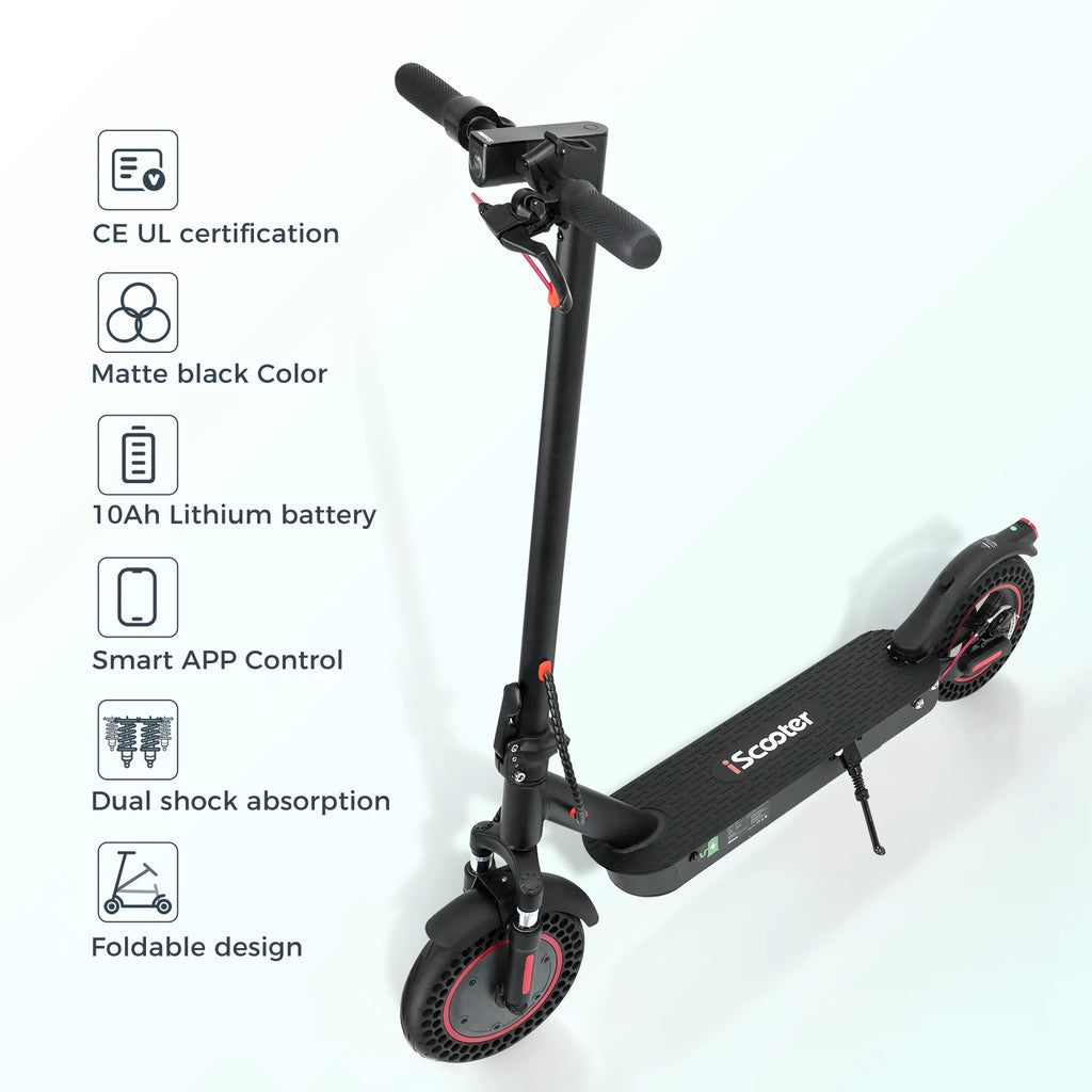 ISCOOTER I9MAX ADULT ELECTRIC SCOOTER 500W MOTOR CITY ELECTRIC SCOOTER 36V10AH BATTERY 10 INCH TIRE ROAD ELECTRIC SCOOTER
