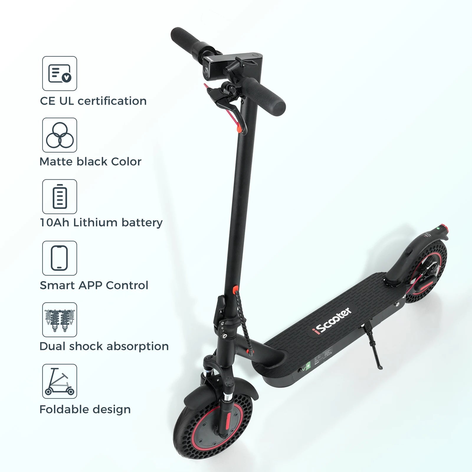 ISCOOTER I9MAX ADULT ELECTRIC SCOOTER 500W MOTOR CITY ELECTRIC SCOOTER 36V10AH BATTERY 10 INCH TIRE ROAD ELECTRIC SCOOTER