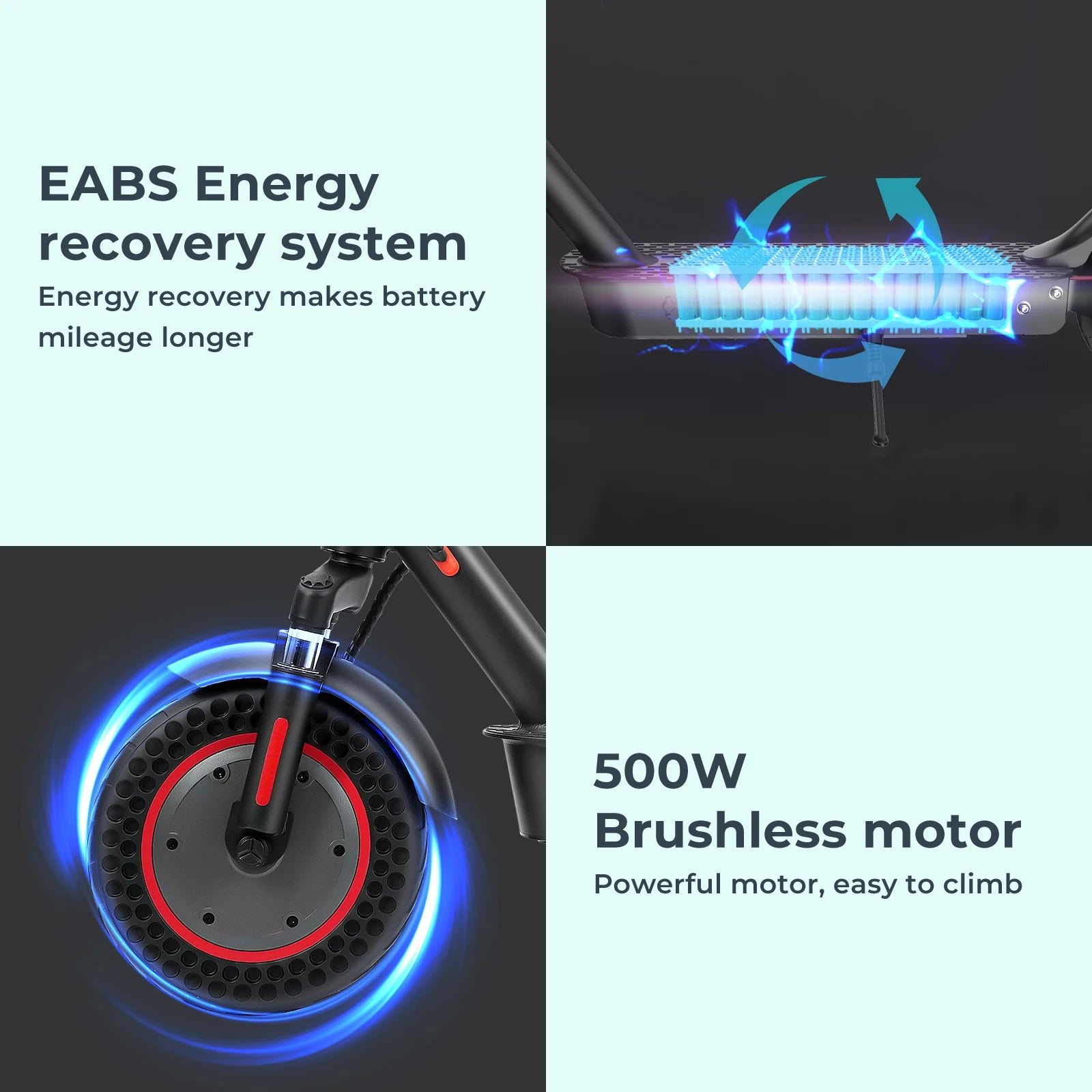 ISCOOTER I9MAX ADULT ELECTRIC SCOOTER 500W MOTOR CITY ELECTRIC SCOOTER 36V10AH BATTERY 10 INCH TIRE ROAD ELECTRIC SCOOTER