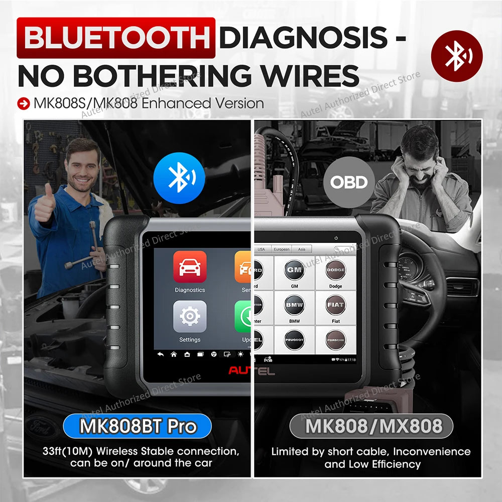 Autel MaxiCOM MK808BT PRO OBD2 Scanner Car Diagnostic Scan Tool Bluetooth Automotivo Scanner OBD2 Code Reader PK MK808KBT MK808S