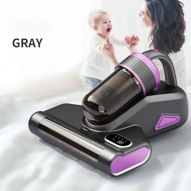 Home Wireless Mite Remover Handheld 15kpa High Suction Cleaning Vacuum Cleaner with UV Disinfection Sterilization Mattress Sofa