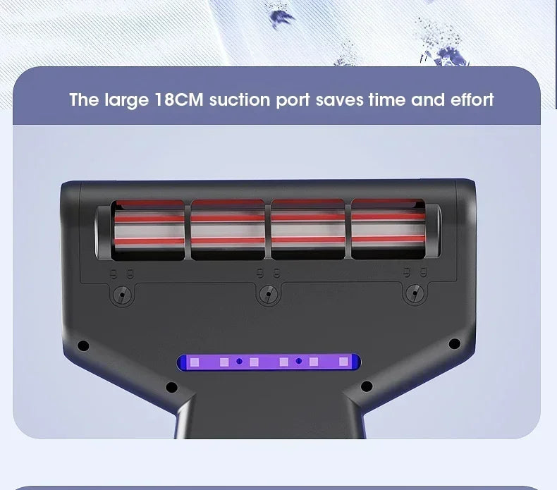 Home Wireless Mite Remover Handheld 15kpa High Suction Cleaning Vacuum Cleaner with UV Disinfection Sterilization Mattress Sofa