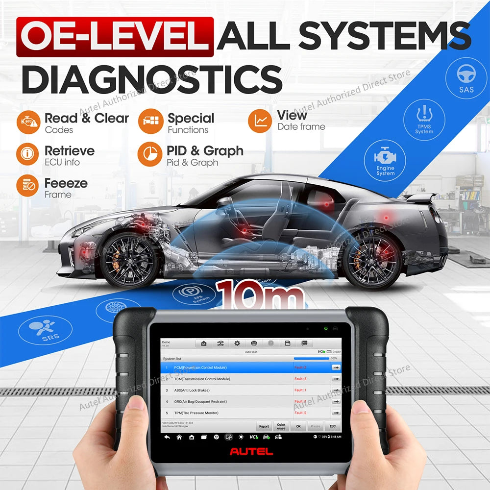 Autel MaxiCOM MK808BT PRO OBD2 Scanner Car Diagnostic Scan Tool Bluetooth Automotivo Scanner OBD2 Code Reader PK MK808KBT MK808S