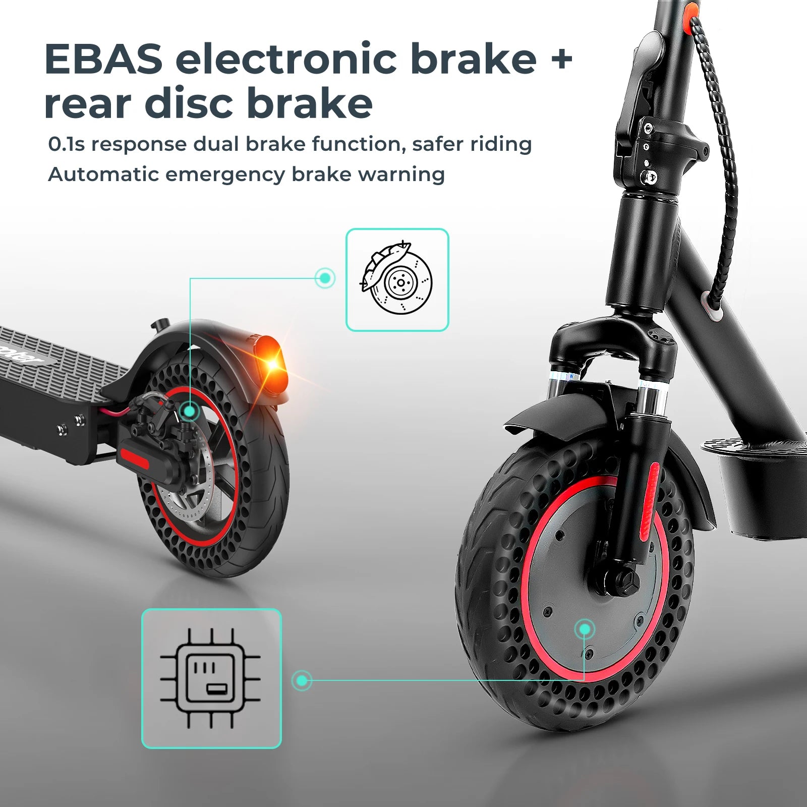 ISCOOTER I9MAX ADULT ELECTRIC SCOOTER 500W MOTOR CITY ELECTRIC SCOOTER 36V10AH BATTERY 10 INCH TIRE ROAD ELECTRIC SCOOTER