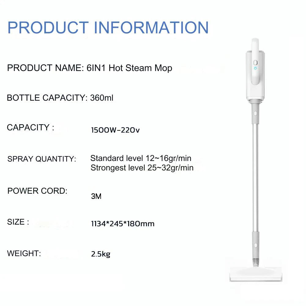 Steam Mop Cleaner for Home, High Temperature Steam Cleaner Air Conditioning Kitchen Cleaning Machine Steam Mop for All Floors