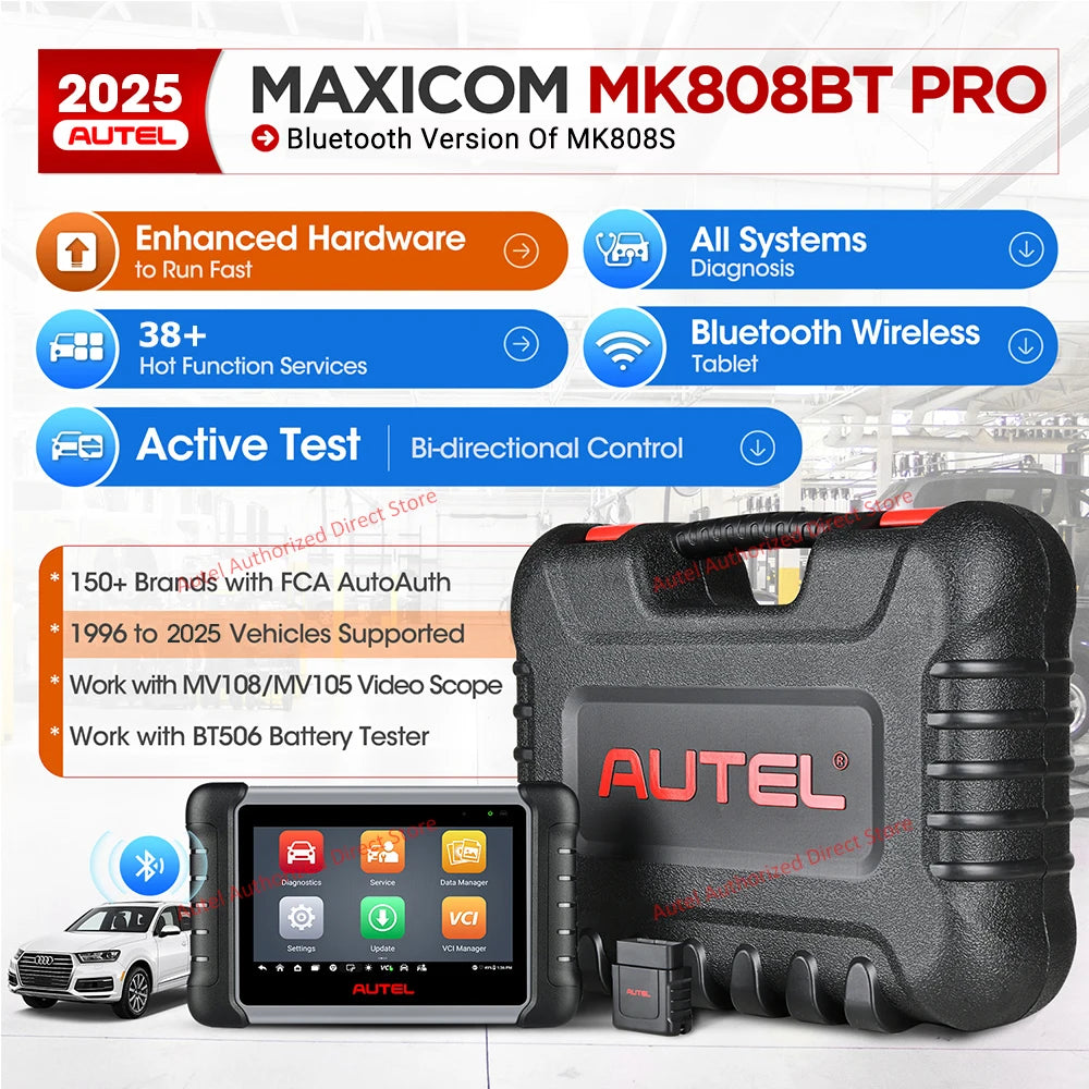Autel MaxiCOM MK808BT PRO OBD2 Scanner Car Diagnostic Scan Tool Bluetooth Automotivo Scanner OBD2 Code Reader PK MK808KBT MK808S
